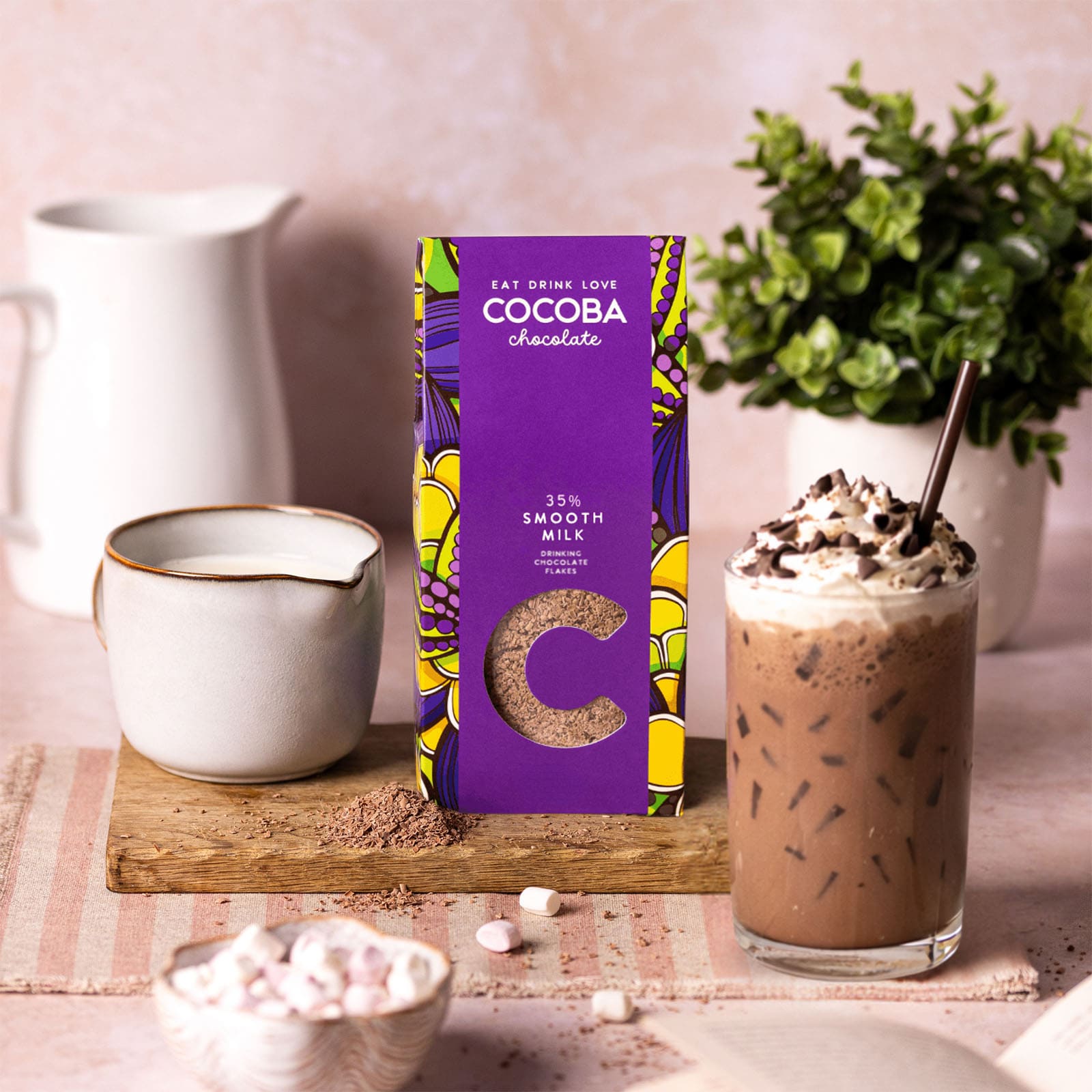 Ischoklad av chokladflakes