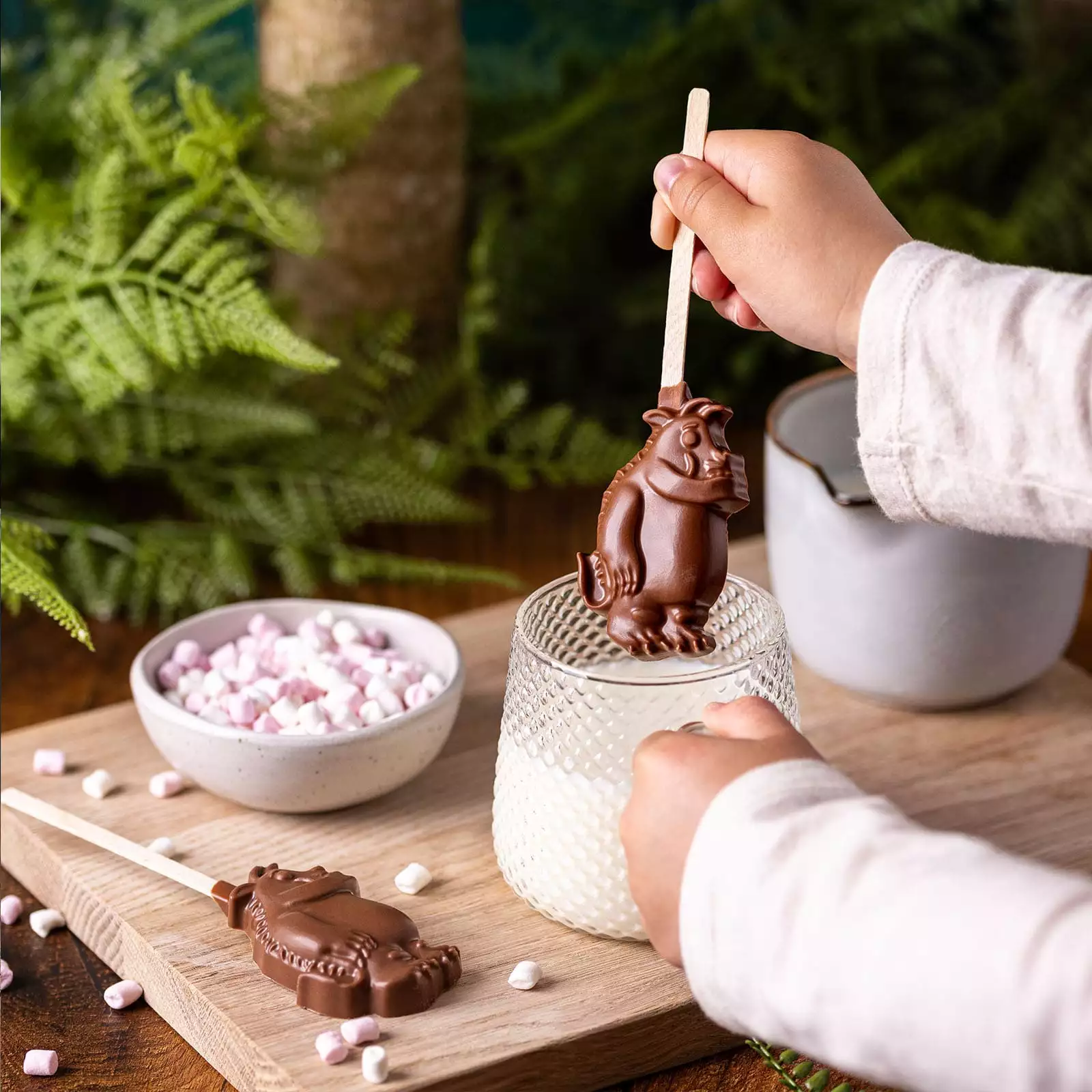Varm choklad av chokladpinne