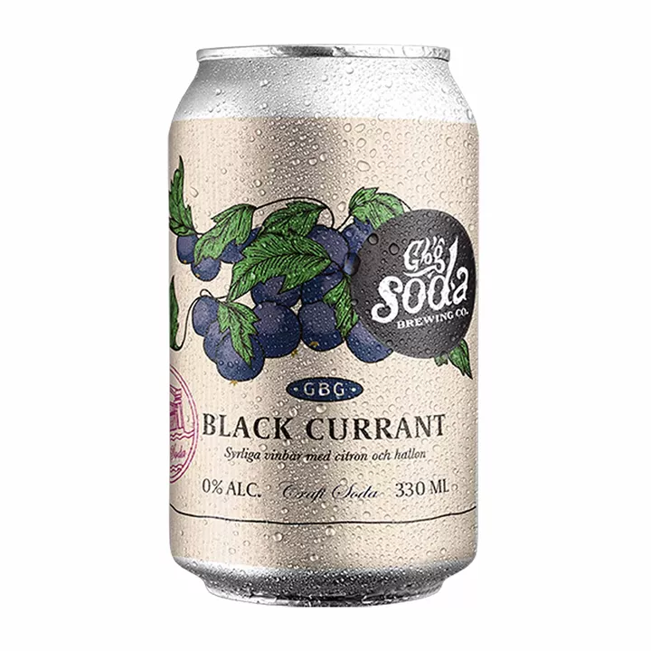 Bild på Soda med svarta vinbär – 33cl