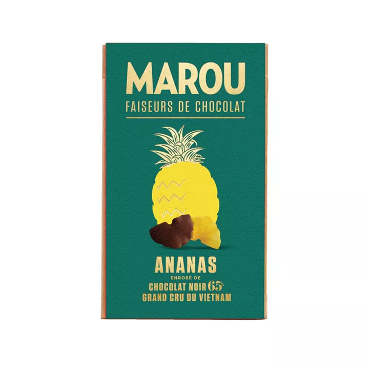 Bild på Chokladdoppad ananas – mörk choklad 65%