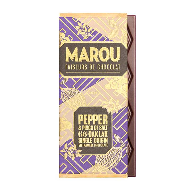 Mörk choklad med peppar & salt 24g - 66%