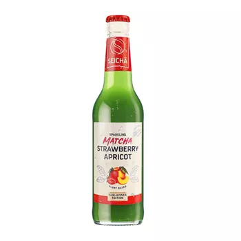 Sparkling matcha med jordgubb & aprikos – 33cl (24st)
