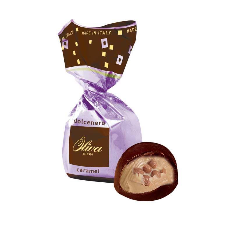 Chokladpralin med salt och kola