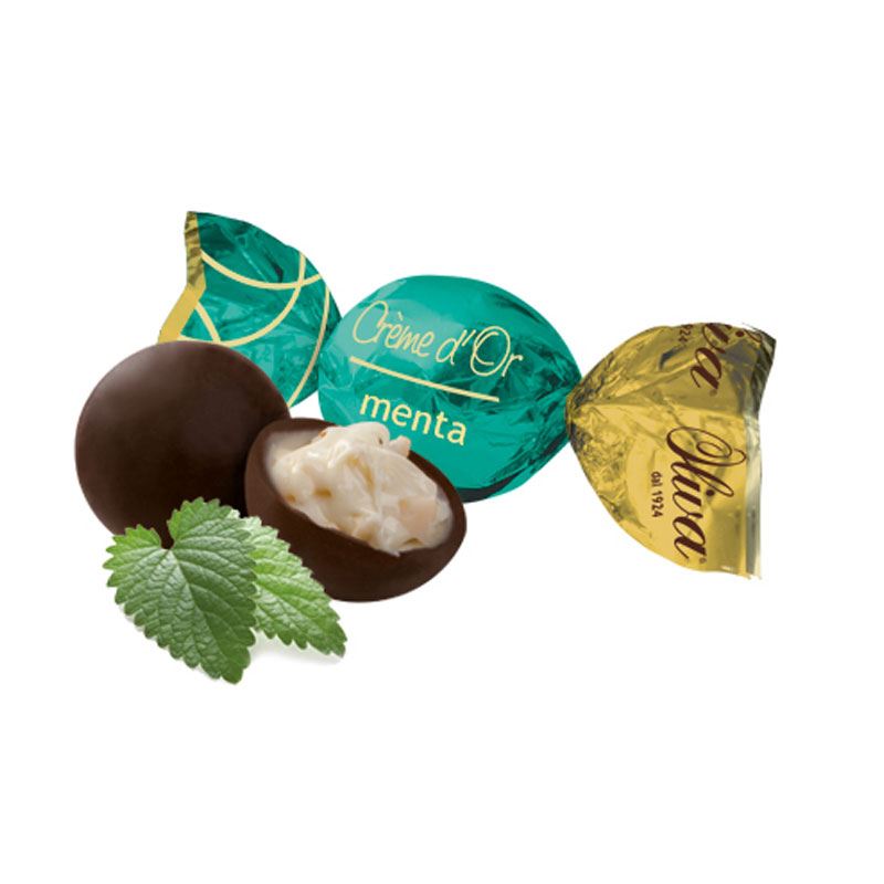 Mörk mintpralin