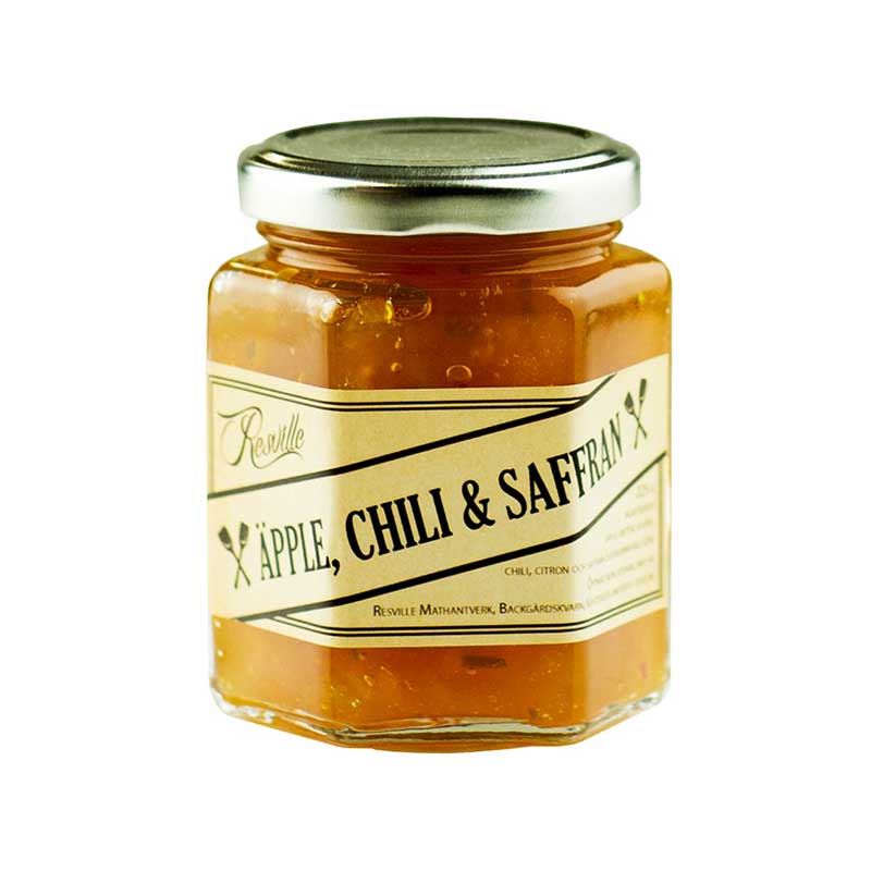 Äpple-, chili- och saffransmarmelad