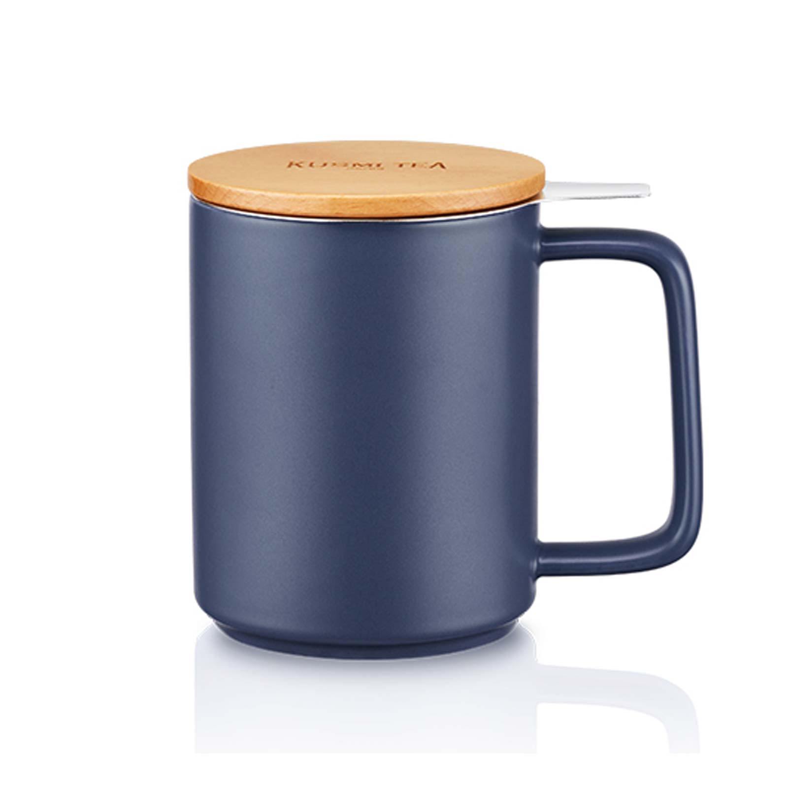 Marinblå temugg med filter