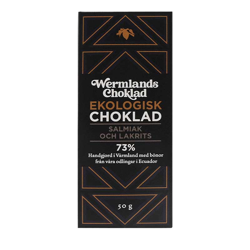 Mörk choklad med salmiak & lakrits 73%
