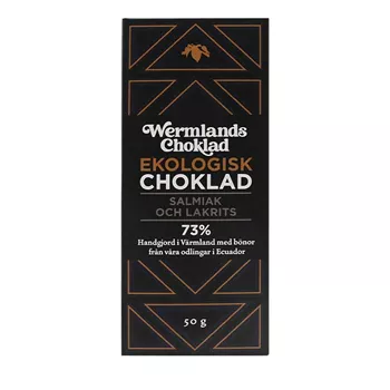 Mörk choklad med salmiak & lakrits 73%