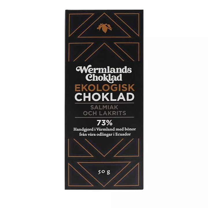 Bild på Mörk choklad med salmiak & lakrits 73%