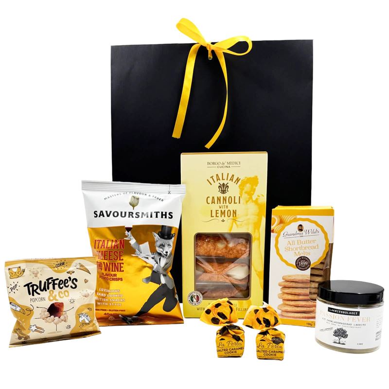 Gult påskpaket – Presentpåse maffig