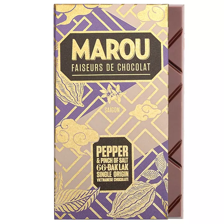 Bild på Mörk choklad med peppar & salt 66%