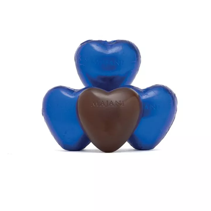 Bild på Mörkt chokladhjärta nougat 15g