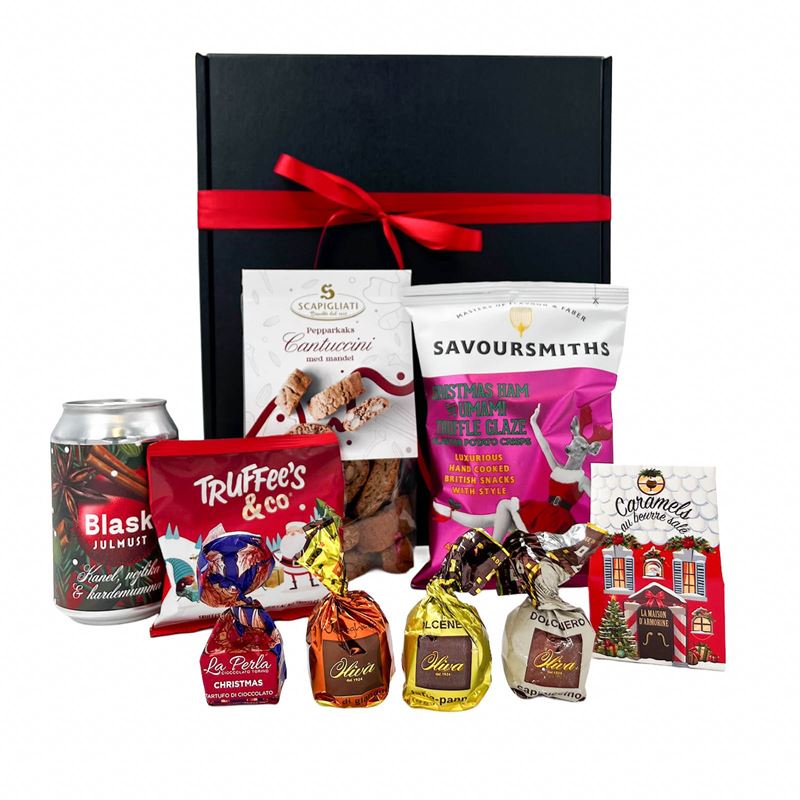 Jul – Presentlåda med tryfflar, smörkola & julmust