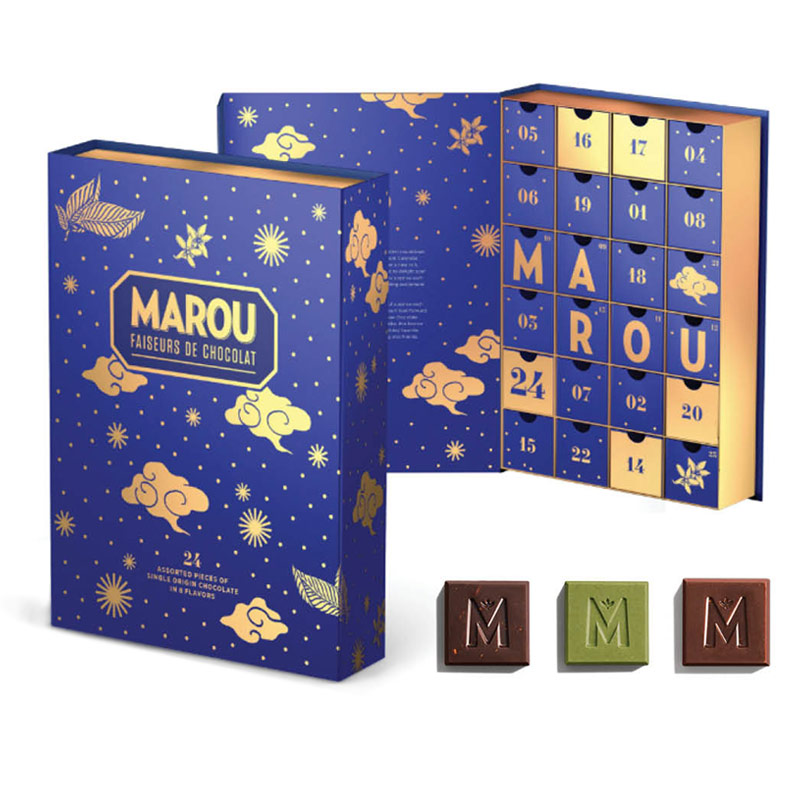 Julkalender med exklusiva chokladnaps