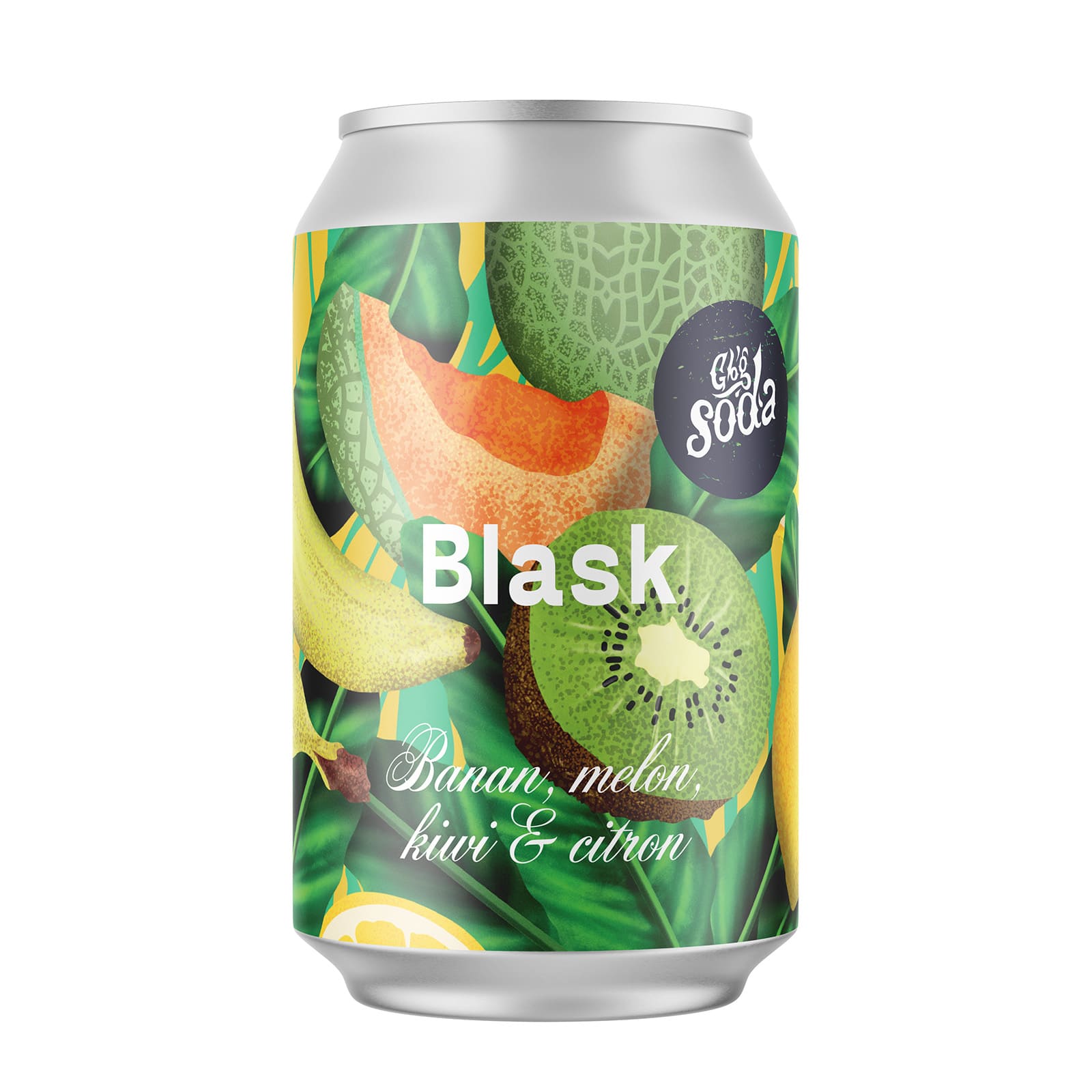 Läsk med banan, melon, kiwi & citron – 33cl