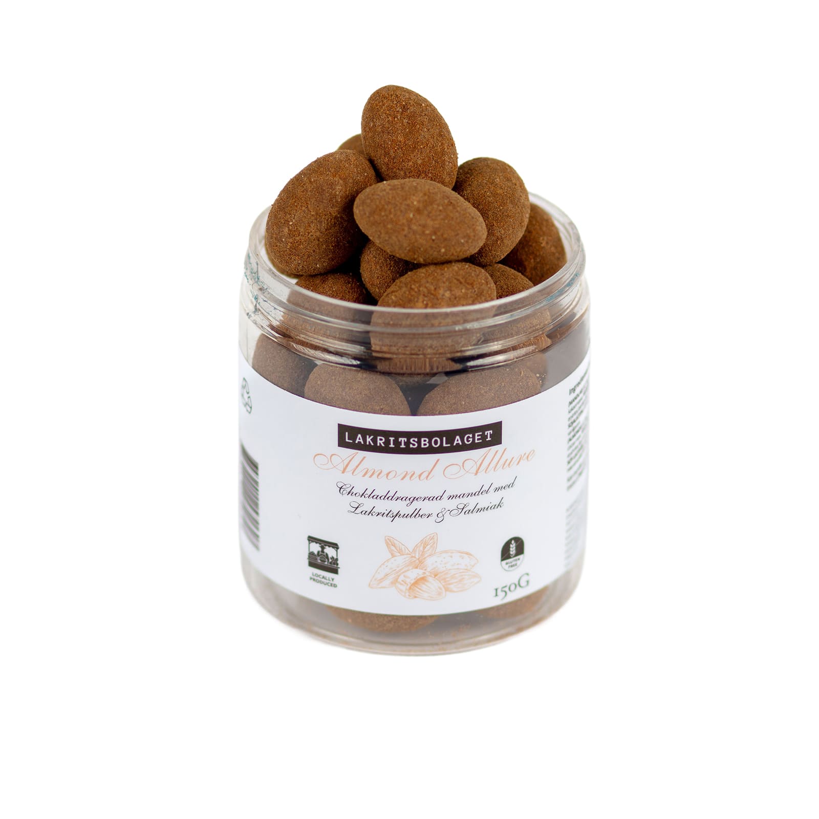 Bild på Chokladmandel med lakritspulver & salmiak –150g