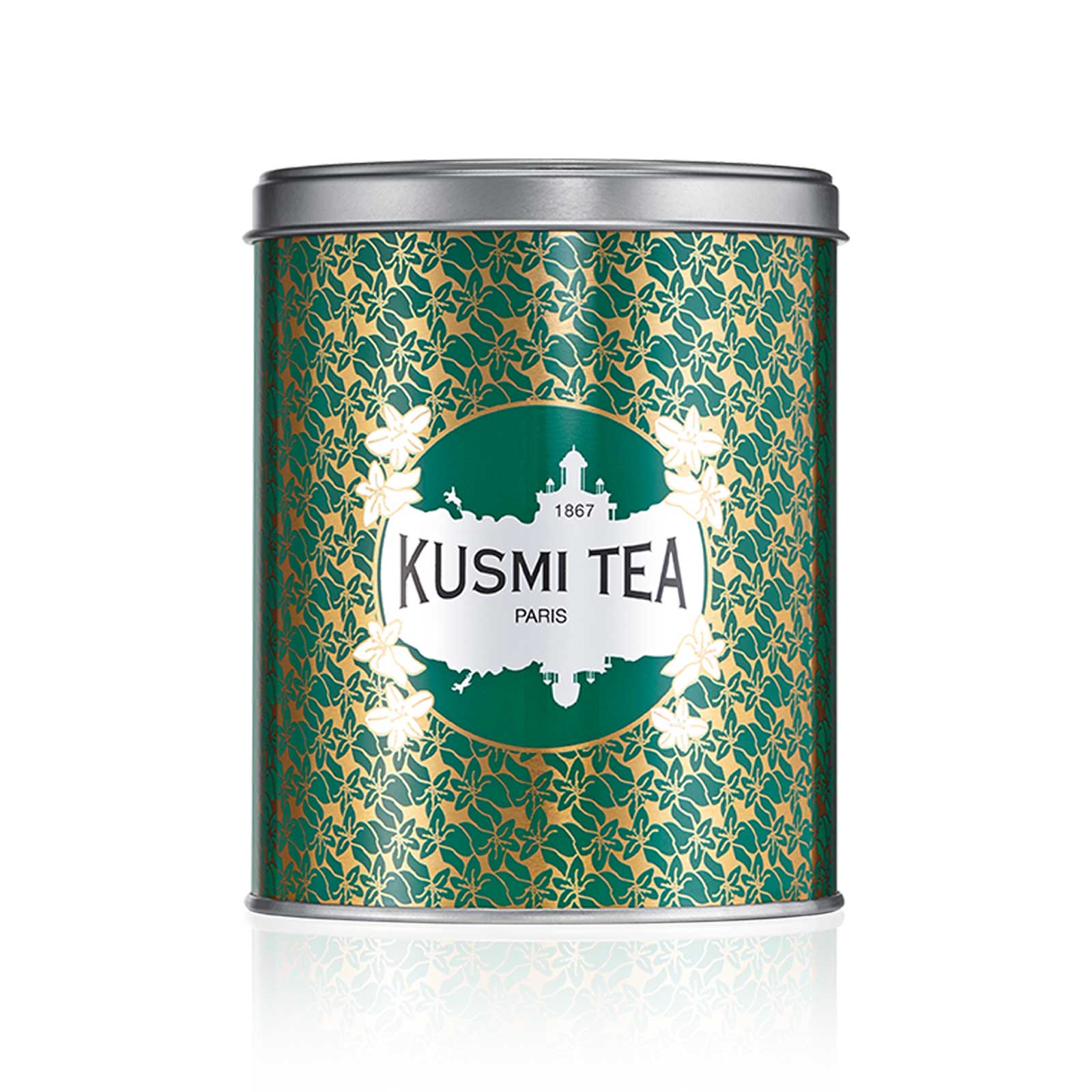 Bild på Tom teburk – grön/guld