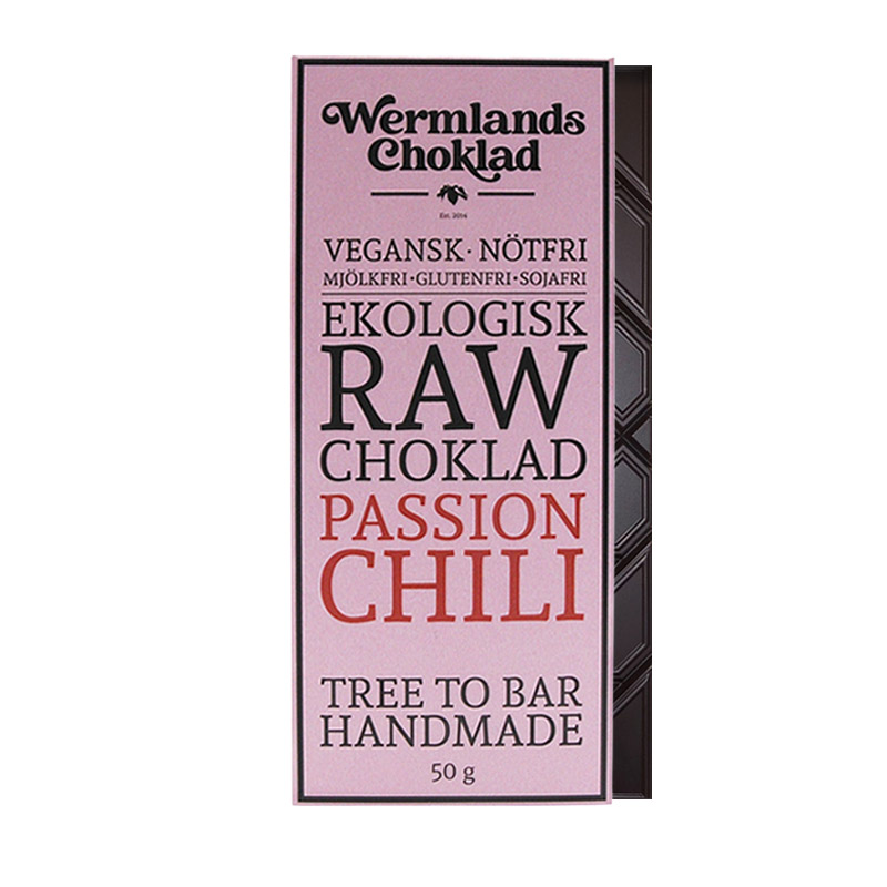 Bild på 73% rawchoklad med chili & passionsfrukt