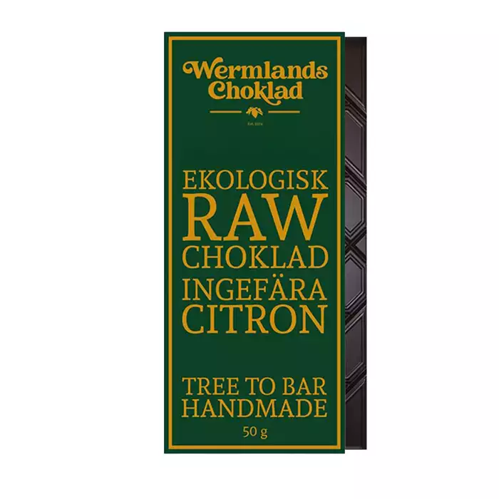 Bild på 73% mörk choklad med citron & ingefära