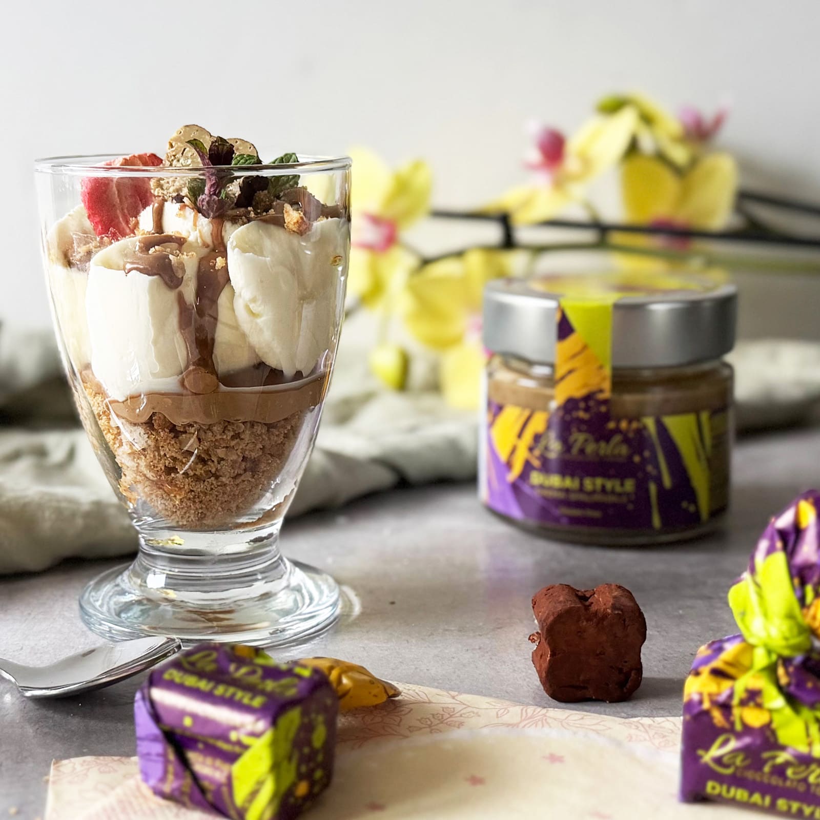 Dubaistyle cheesecake i glas