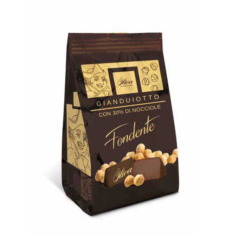 Presentpåse med mörk Giandujottinougat