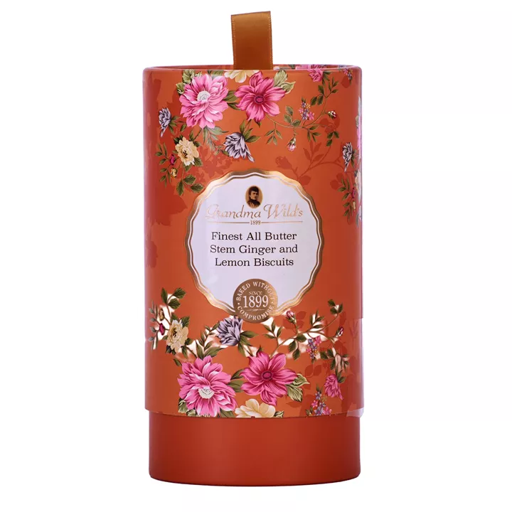 Bild på Smörkakor med ingefära & citron i Floral-tub – 150g