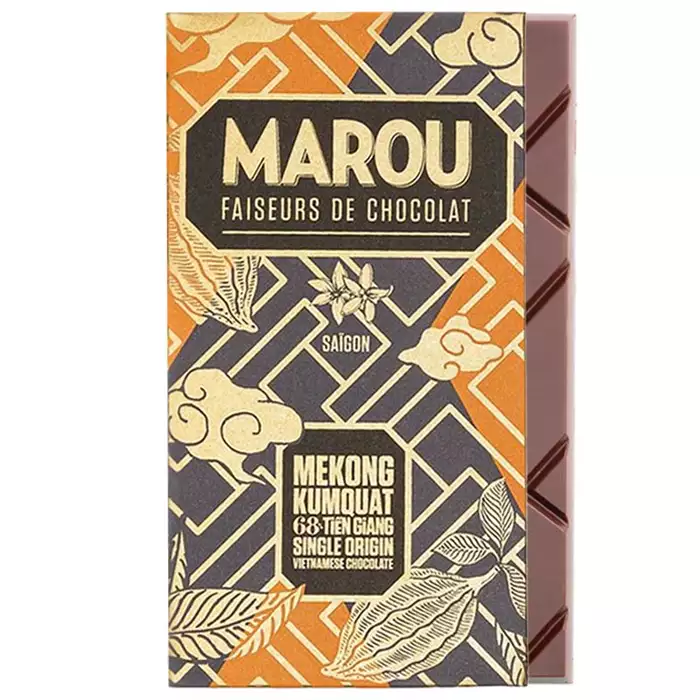 Bild på 68% mörk choklad med kalamondincitrus – 80g