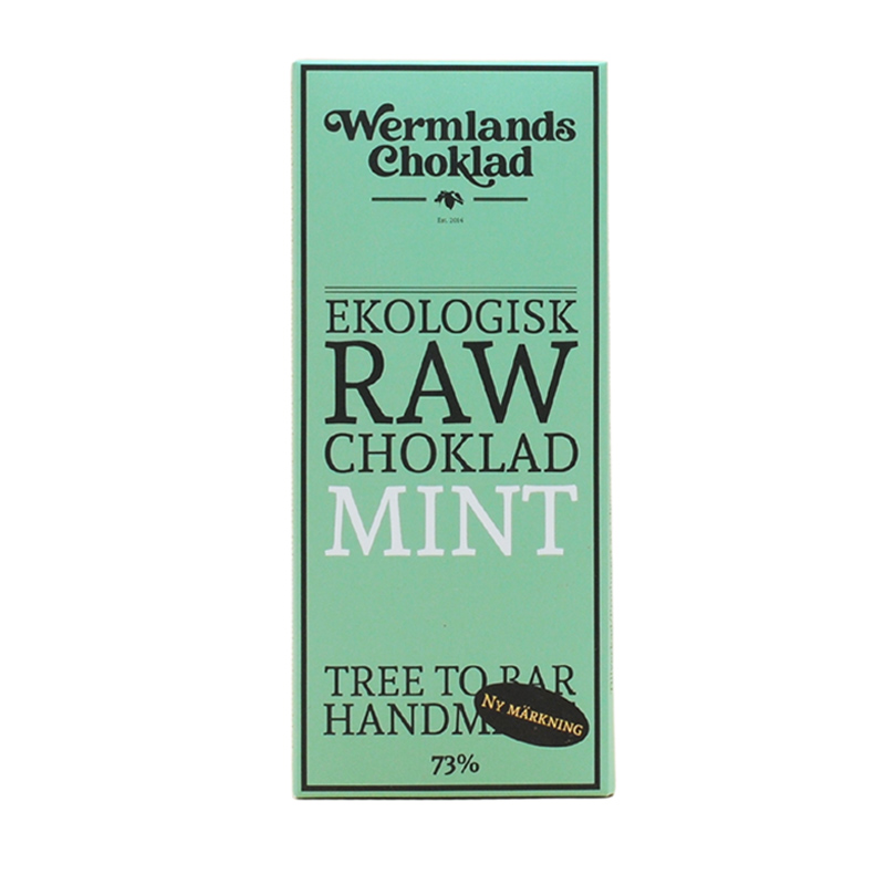 Rawchoklad mint & nibs 73%