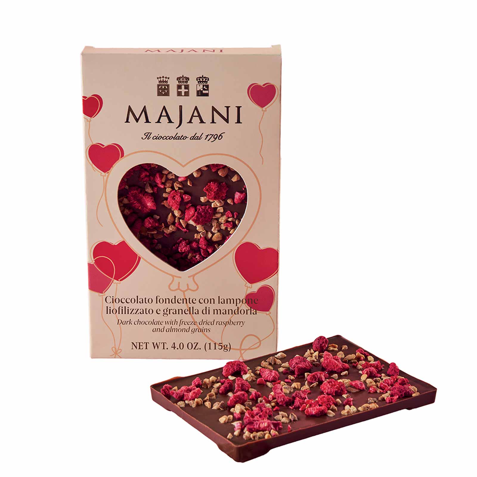 Mörk chokladkaka med hallon & mandelkrisp