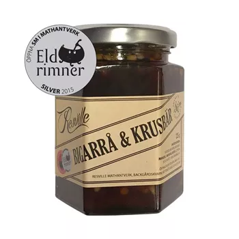 Marmelad med bigarrå & krusbär