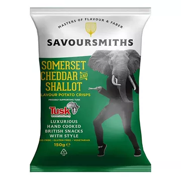 Cheddar- & schalottenlökchips – 150g