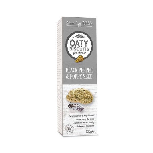 Svartpeppar & Vallmofrön Kex