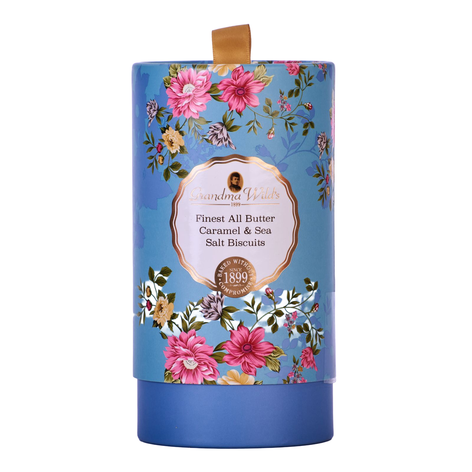 Smörkakor med salt karamell i Floral-tub – 150g