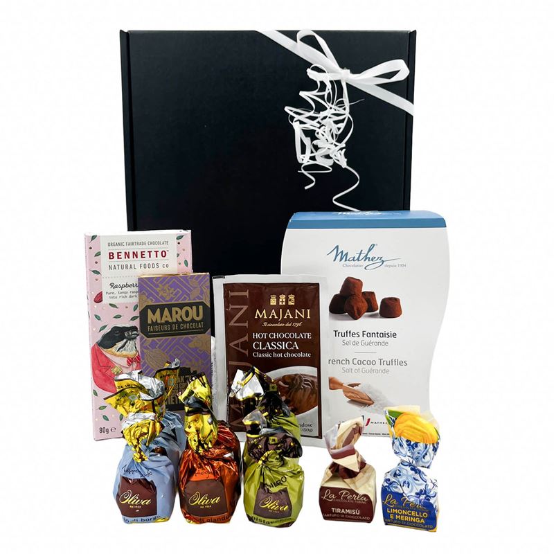 Choklad – Presentlåda med tryfflar & drickchoklad