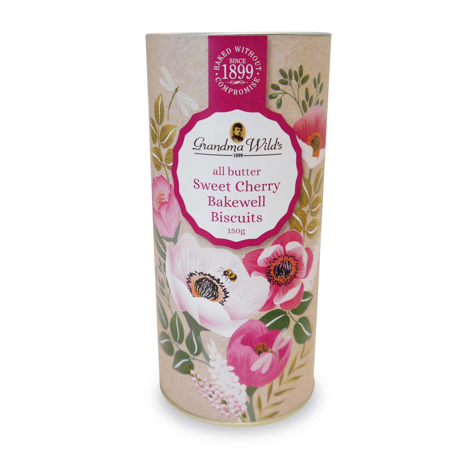 Smörkakor med körsbär & mandel i Botanical-tub – 150g