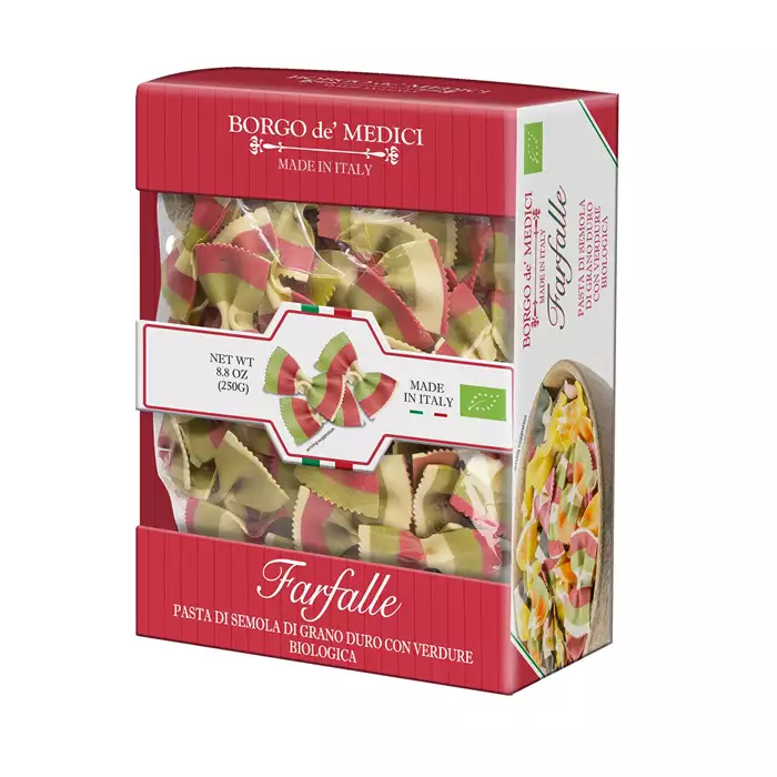 Bild på Farfallepasta röd- & grönrandig