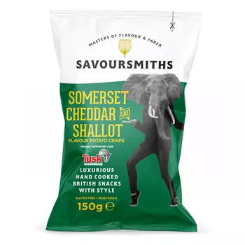 Cheddar- & schalottenlökchips – 150g
