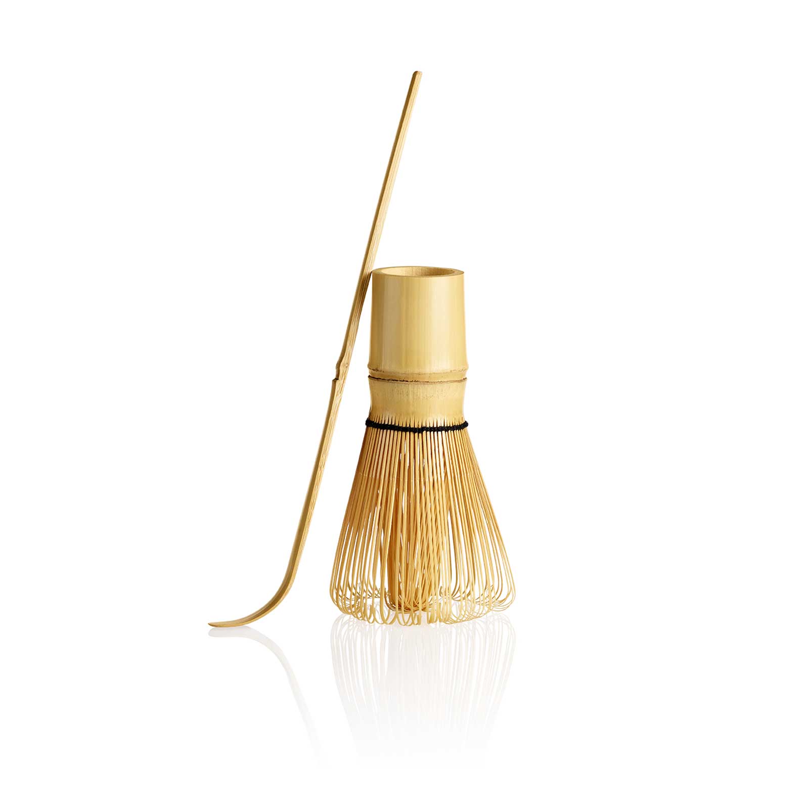 Matcha tillbehör – bambuvisp & bambu­spatel