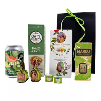 Grönt påskpaket – Presentpåse mellan