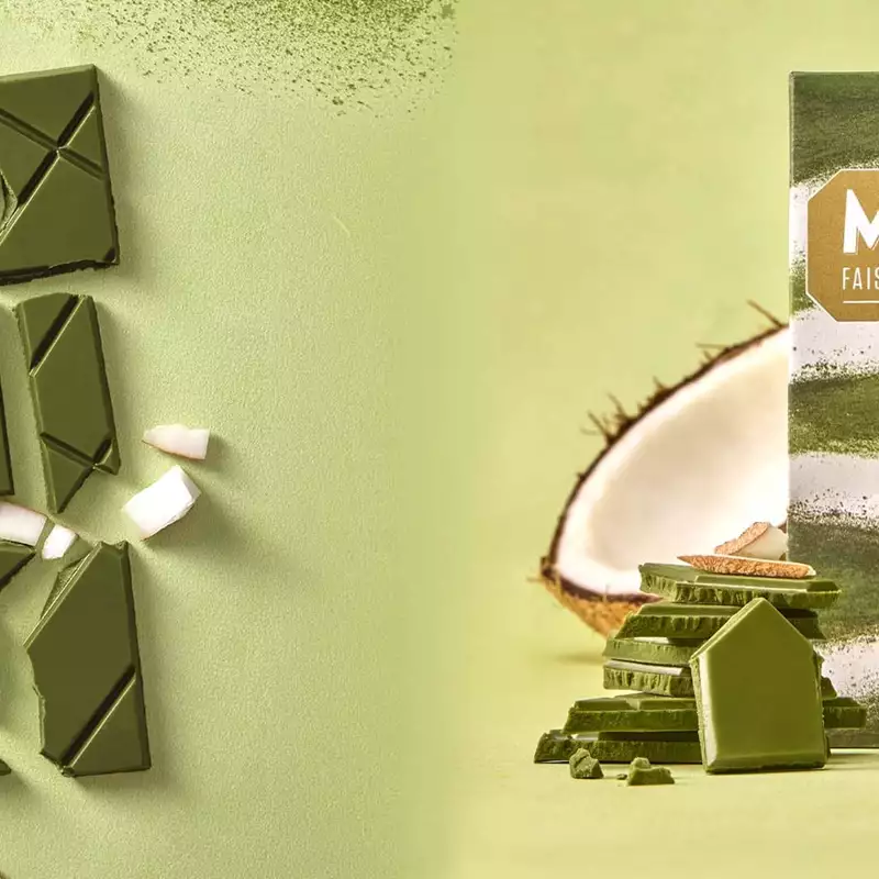 Ny choklad med matcha & kokos från Marou