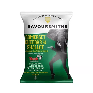Cheddar- & schalottenlökchips – 40g