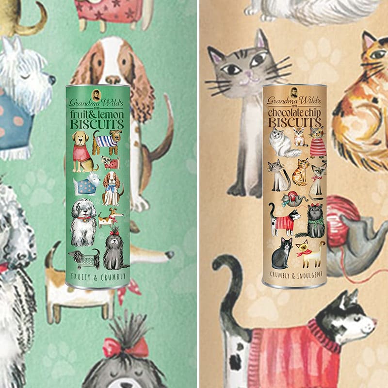 Kakor med katt- & hundmotiv