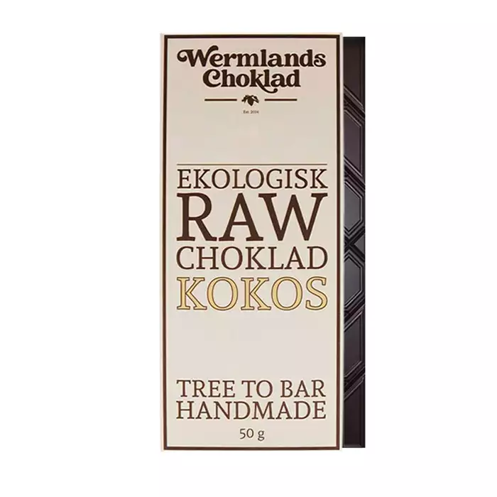 Bild på 65% mörk choklad med kokos