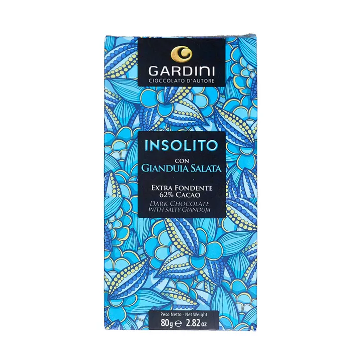 Bild på 72% mörk choklad med gianduja-nougat & havssalt