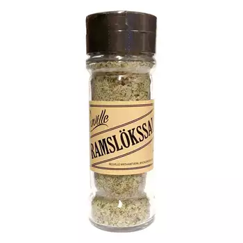 Ramslökssalt i glasburk