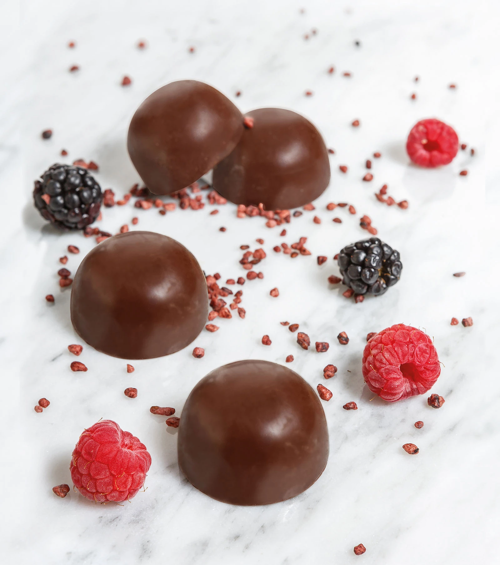 Chokladpralin med skogsbär