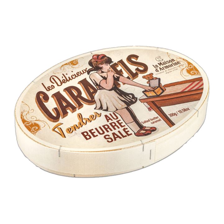 Bild på Smörkola med havssalt i stor spånask