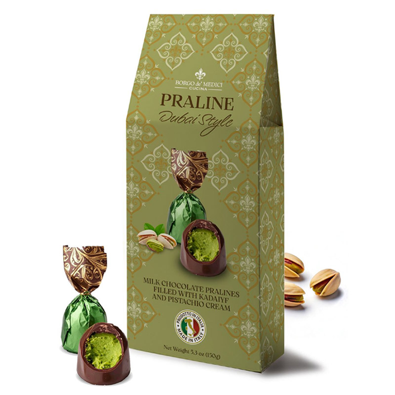 Bild på Presentask med mjölkchokladpraliner Dubai style