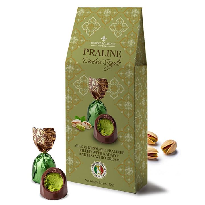 Bild på Presentask med mjölkchokladpraliner Dubai style