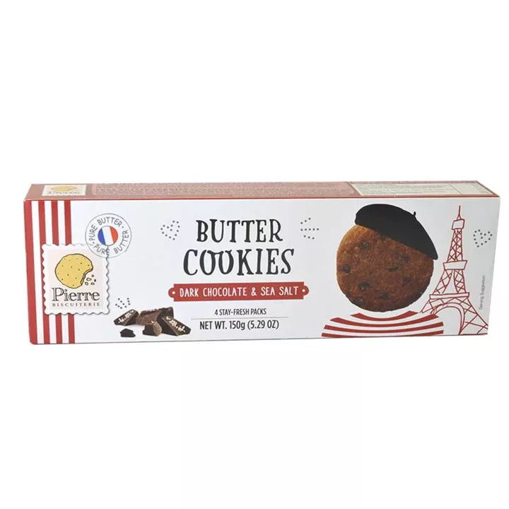 Bild på Shortbread med mörk choklad & havssalt – 150g